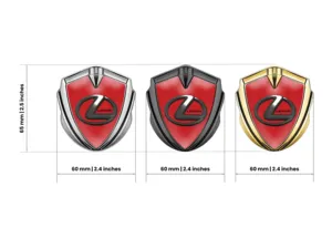 Lexus Metal Domed Emblem Minimal Style Universal Size